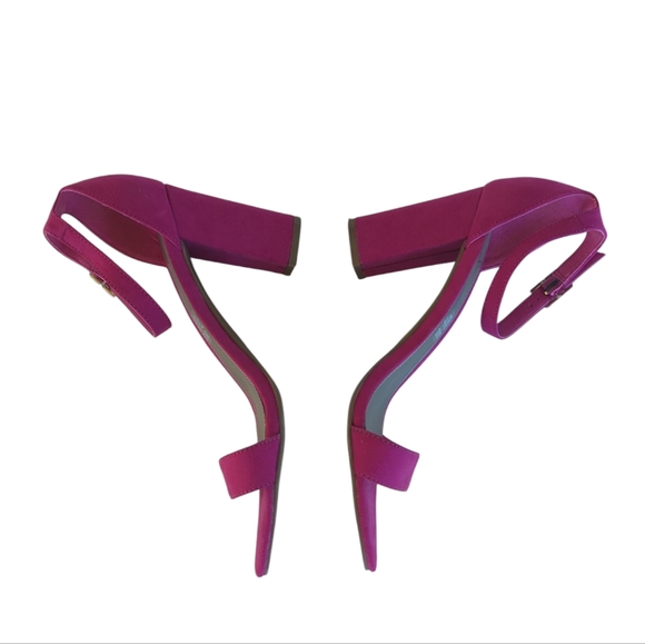 Worthington Beckwith Block Heel Open Toe Sandals 8 Fuchsia Pink - Picture 9 of 16